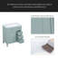 Ensemble de meuble-lavabo 30 po avec lavabo, armoire de salle de bain avec tiroirs, structure solide et panneau de fibres à densité moyenne-609104673