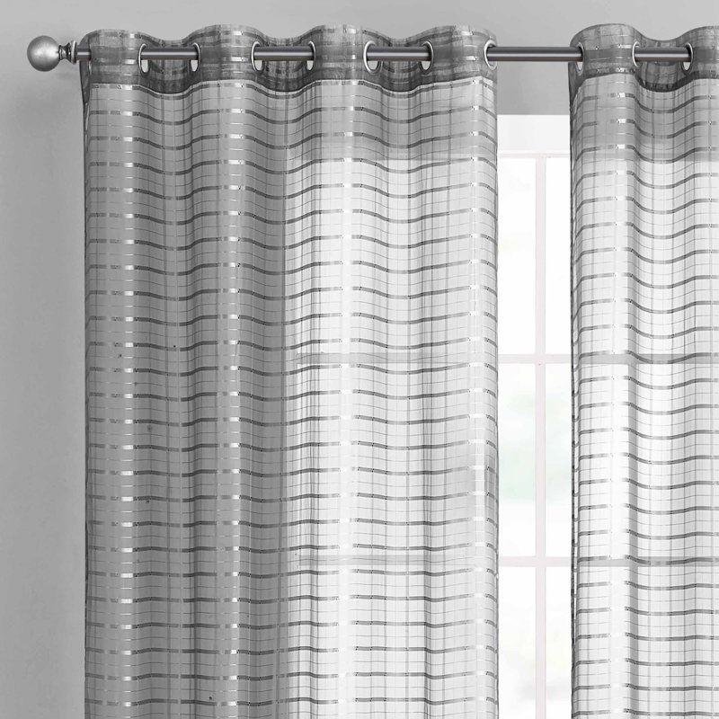 Rideau en polyester Bolich, Argent