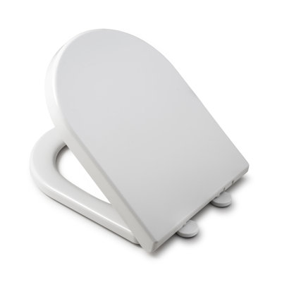 Croydex Ascona D-Shaped Soft Close Toilet Seat with Quick Release Hinges