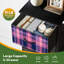 Commode 4 tiroirs pour chambre à coucher à carreaux bleu marine à carreaux superposés à carreaux Tartan