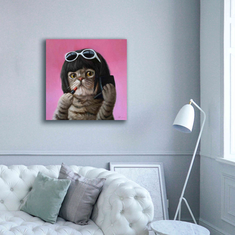 «Bob Cat» par Lucia Heffernan sur, H 37 po x l 37 po x P 1,5 po