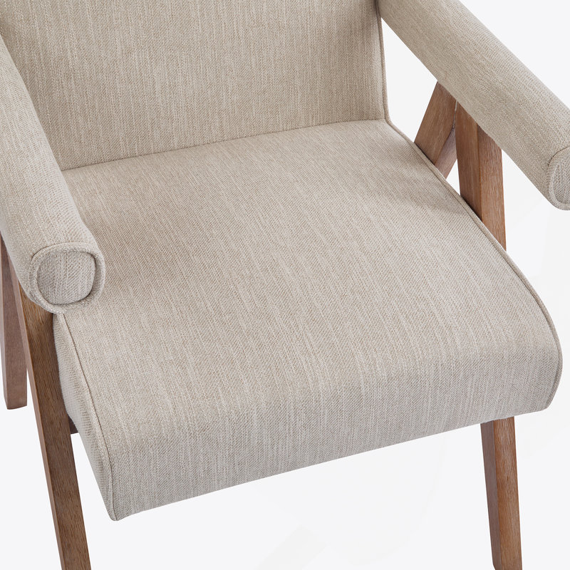 Poppy Fabric Dining Armchair, Beige