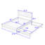 Lit plateforme double en bois avec lit gigogne réglable simple et tête de lit-87055825