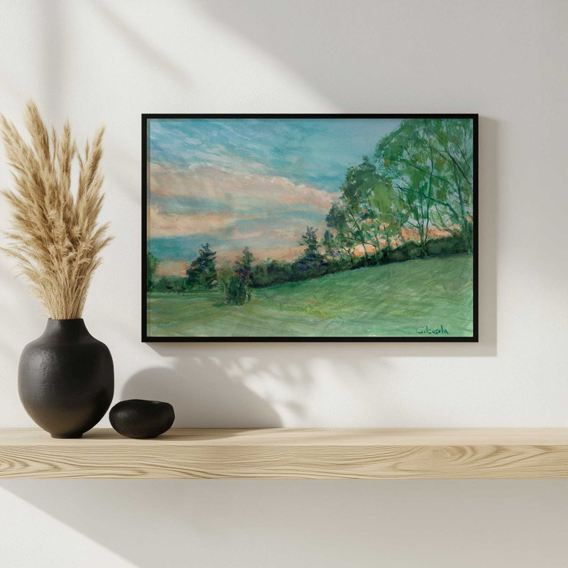 «Southampton Sunset» par Stephen Calcasola, reproduction d'art, H 36 po x l 48 po, White