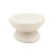 Jaela 53" Wide Outdoor Concrete Terrazzo Coffee Table, Ivory