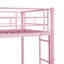 Lit superposé en métal rose sur simple