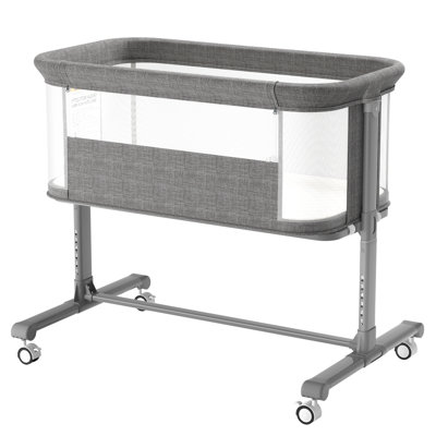 Baby Bassinet 2 in 1 Bedside Sleeper,Folding Portable w/Storage Basket
