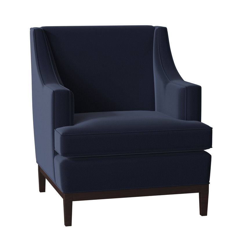 Cardiff Armchair, August Gray, Black Walnut