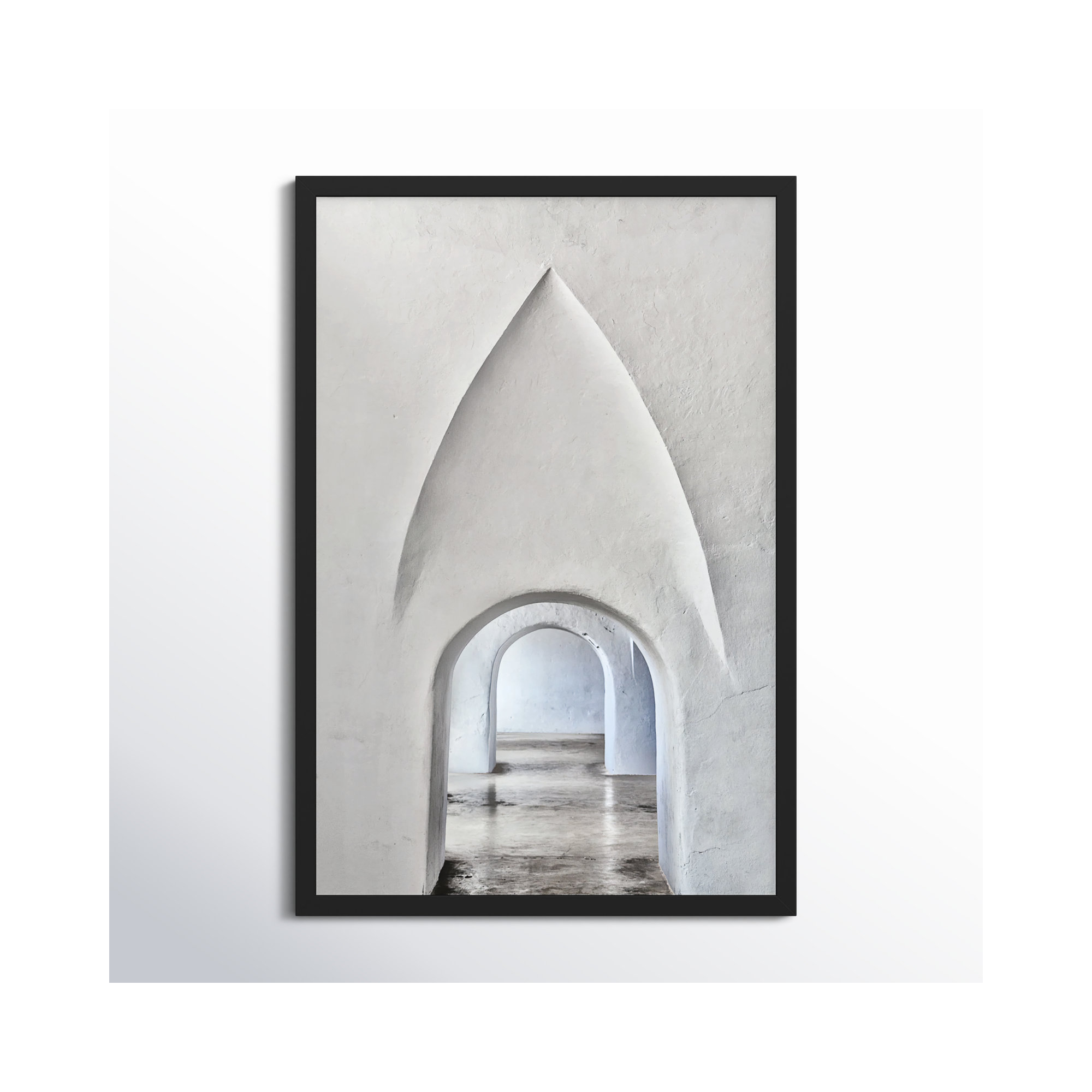 Through Old San Juan by Golie, 33" H x 23" W, Black Framed