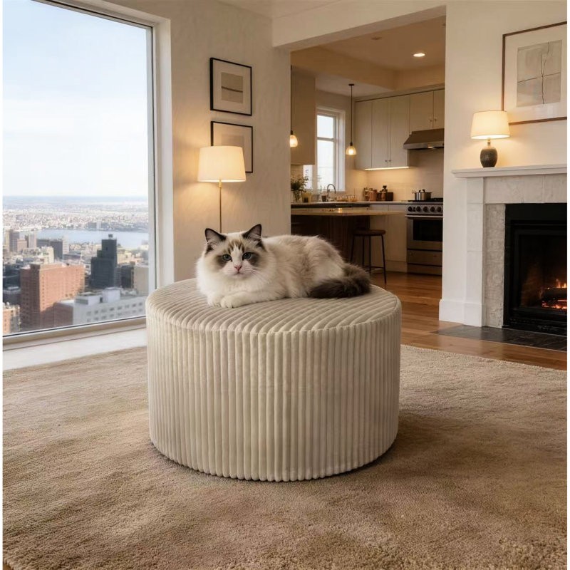 Velours côtelé en velours côtelé entièrement compressé - chameau sans assemblage Utilisation polyvalente en design d'intérieur Dimensions compactes requises pour les petits espaces