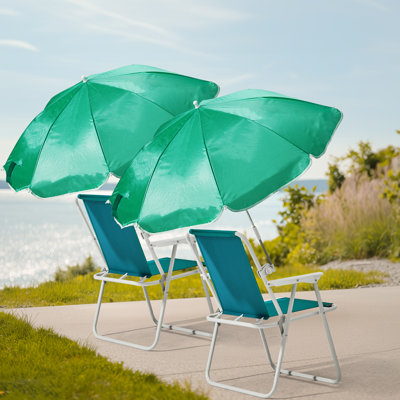 Metal Folding Beach Chair(Set Of 1)