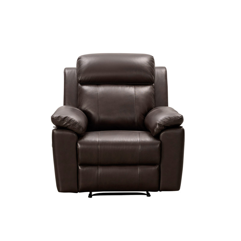 Avalee Recliner, Brown Leather Match