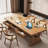 Large rectangular solid wood desk with drawers-486655907