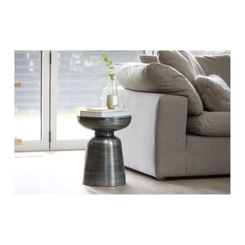 Arthur End Table, Antique Nickel