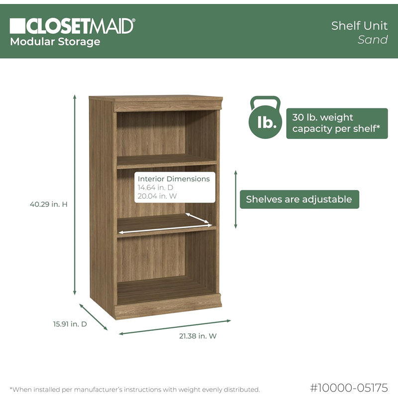 Modular Stackable 3-Shelf Storage Unit With Adjustable Shelves And Decorative Trim For Closet, Office, And Home Organization