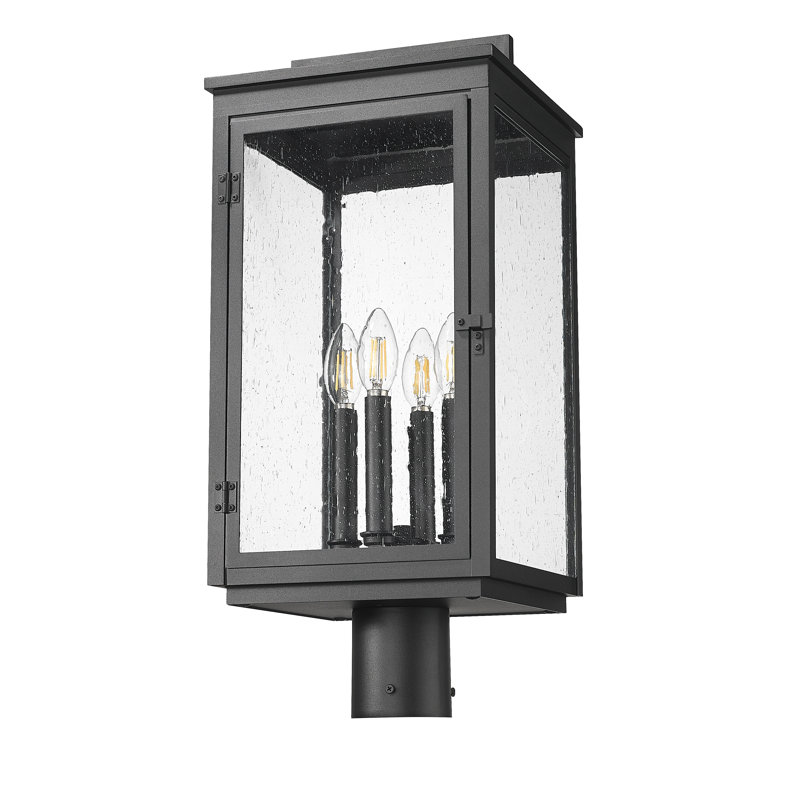 Amari Sand Black 4 Light Outdoor Post Mount Fixture