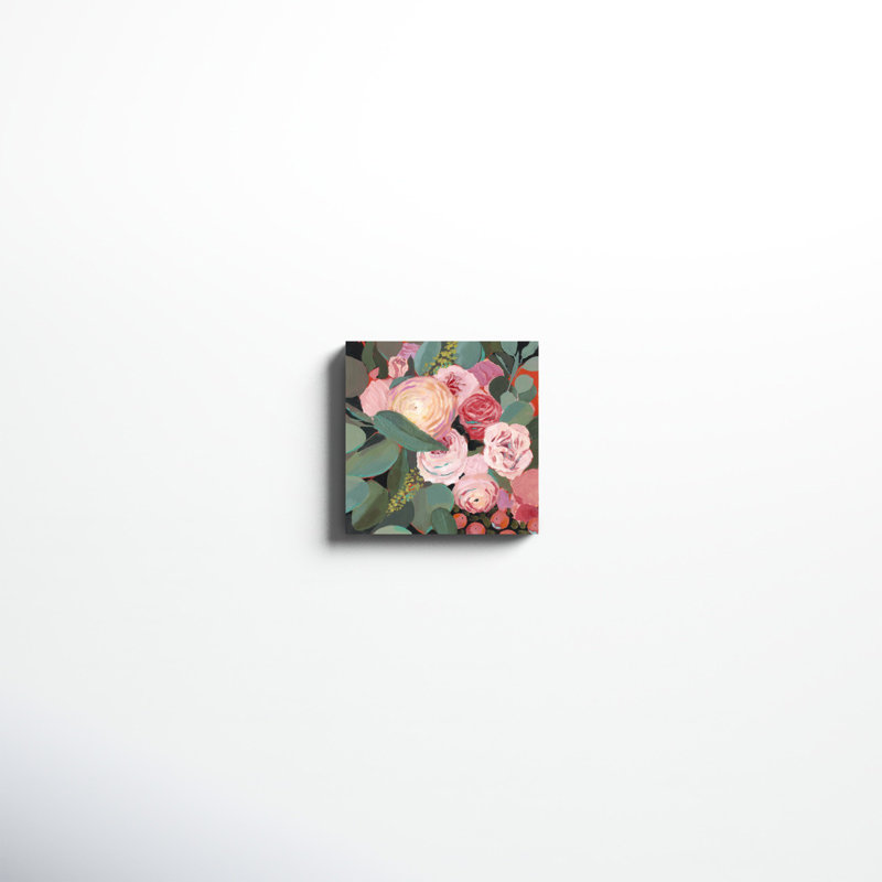 «Eucalyptus Bouquet II», peinture sur toile tendue, H 12 po x l 12 po