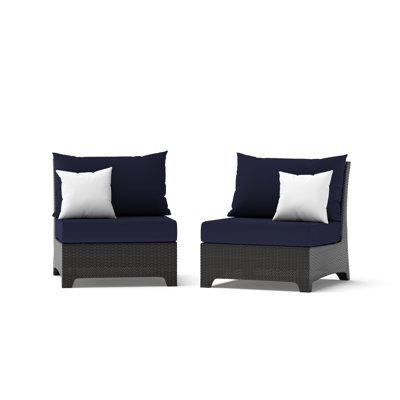 Deco Modular Armless Chair with Cushion