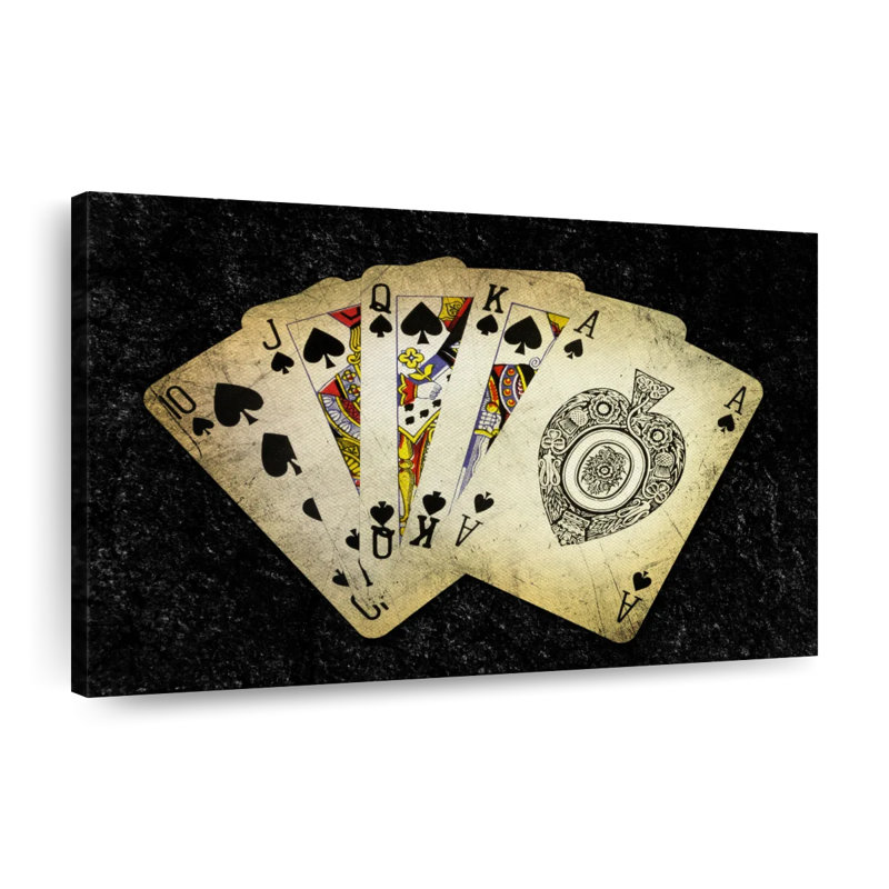 Poker Spade Canvas Print, 34" H x 51" W x 1.25" D