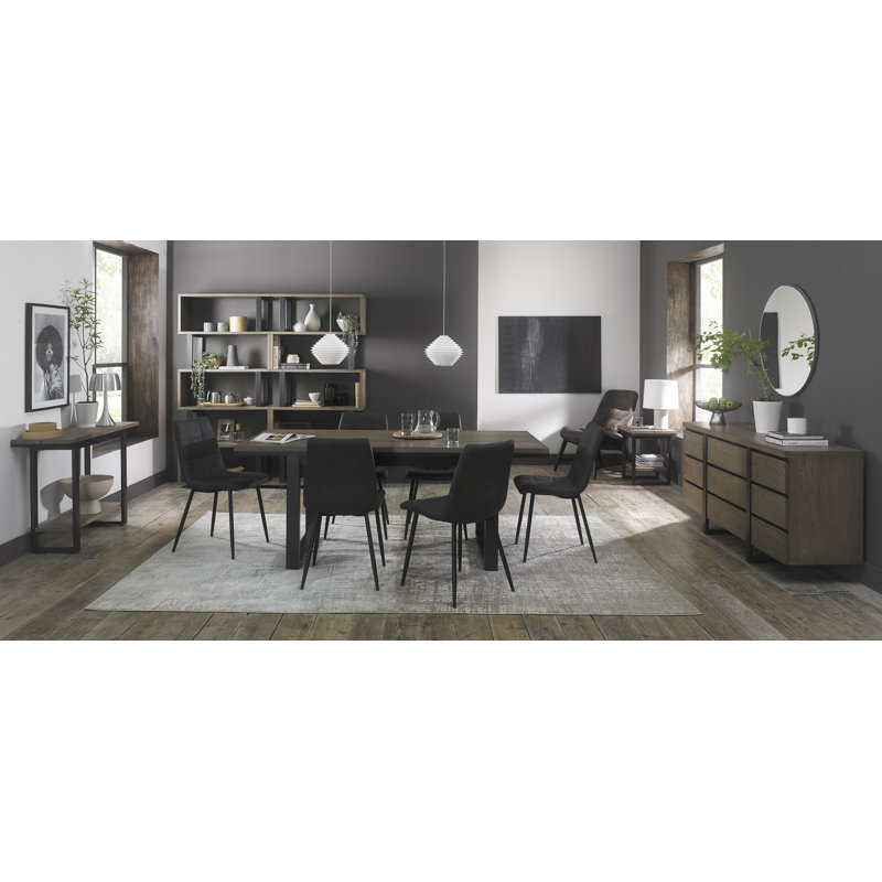 Padiham 6 - Person Extendable Dining Set, Dark Grey