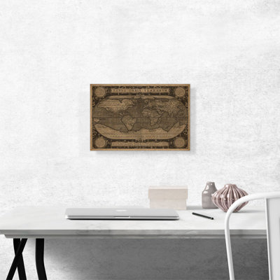 Carte du monde rétro - impression sur toile tendue