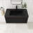 36 In. W X 16 In. H Single Sink Wall-Mounted Bath Vanity With Matte Black Resin Top