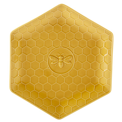 Ensemble de 4 grandes assiettes en nid d'abeille