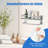 2-tier Tempered Glass Shelves - 15.7 Inch Wall-mounted With Towel Rack, Rustproof Frame-960453890