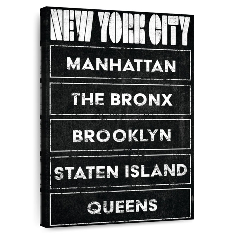 Aime Boroughs de New York, H 30 po x l 20 po