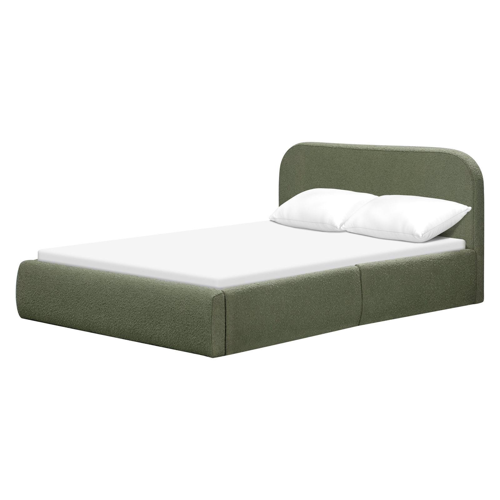 Nara Open-Frame Bed, Full, Performance Olive Boucle