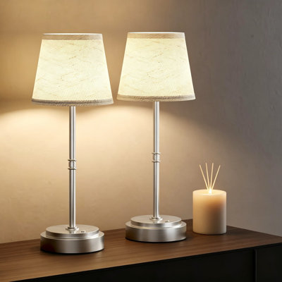 Lampe de table rechargeable sans fil avec batterie 7500Mah, lumière DEL à intensité variable continue, hauteur réglable et charge USB-C - Lampe de bureau portable pour la maison et le patio