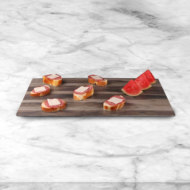 Elite Global Solutions Melamine Cheese Board, 0.63" H x 24" W x 15" D, Hickory Wood