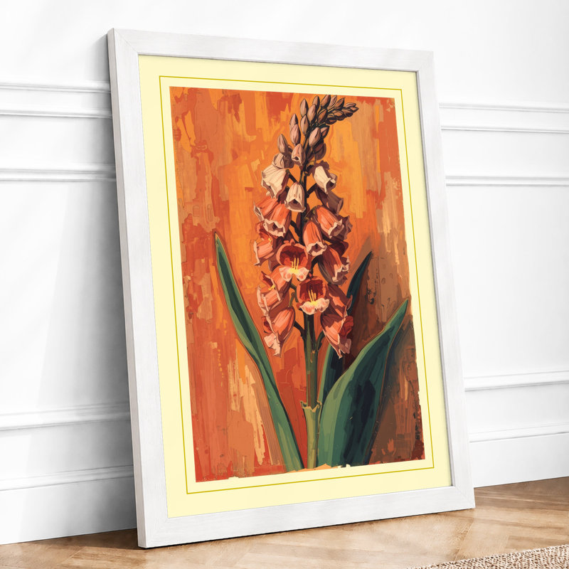 Hyacinth Study Botanical - Framed Print, A3 - 42.0 x 29.7 cm, White