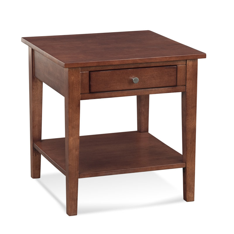 South Hampton Solid Wood End Table, Frost White