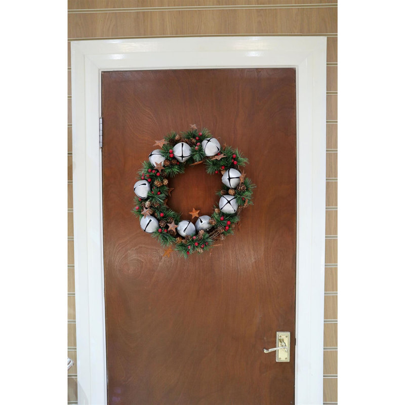 Faux PVC Christmas Wreath, 9.84cm H x 9.84cm W x 10cm D
