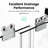 72" H Double Bypass Shower Partition, 56"-60" W, Tempered Glass, , Secure Bathroom Door Semi- Door, 1/4" Unbeatable Performance-122074020