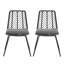 Chaise, 2 pièces avec 2 coussins, gris