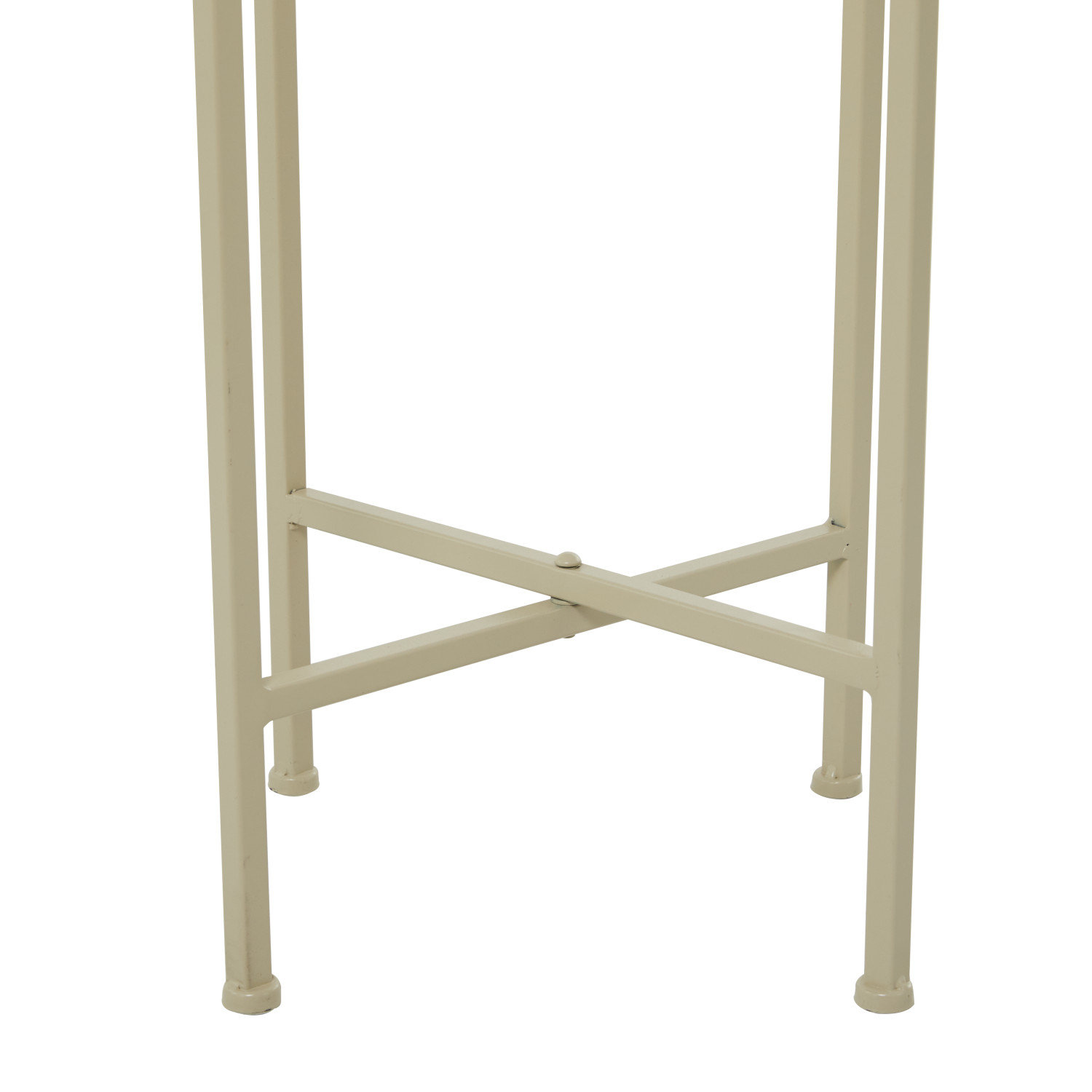 Metal Pot Planter, White, 35.5" H x 13" W x 13" D
