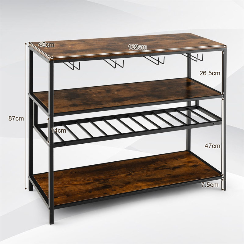 Floor Wine Bottle Rack Brown