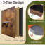 Commode pour chambre à coucher avec 10 tiroirs, commode large en tissu pour le rangement et l'organisation, commodes de chambre à coucher, commode pour le salon, placard, couloir, imprimé grain de bois brun rustique