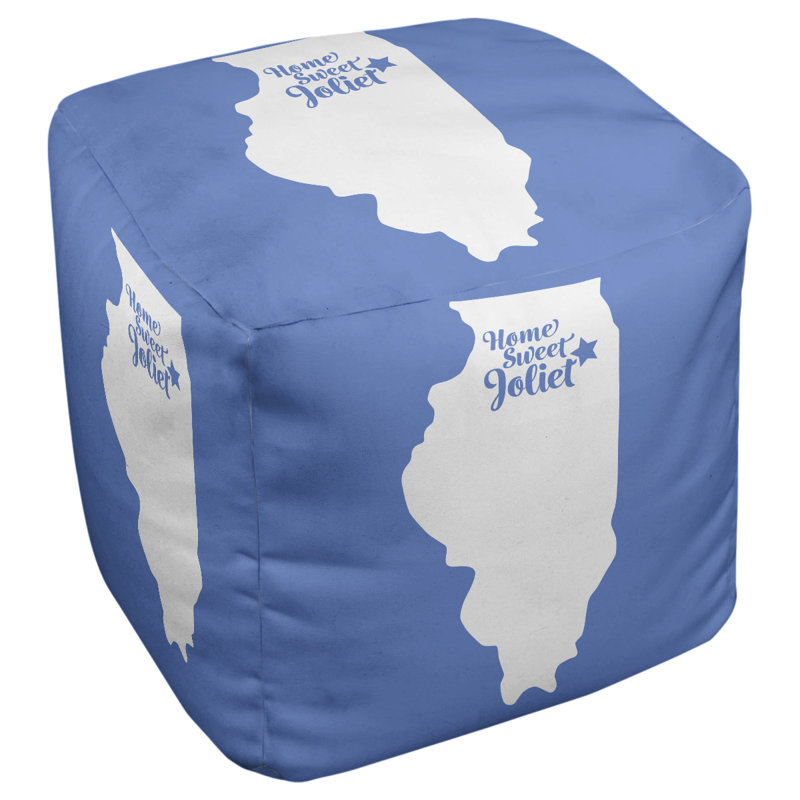 Repose-pieds cube joliet illinois, bleu