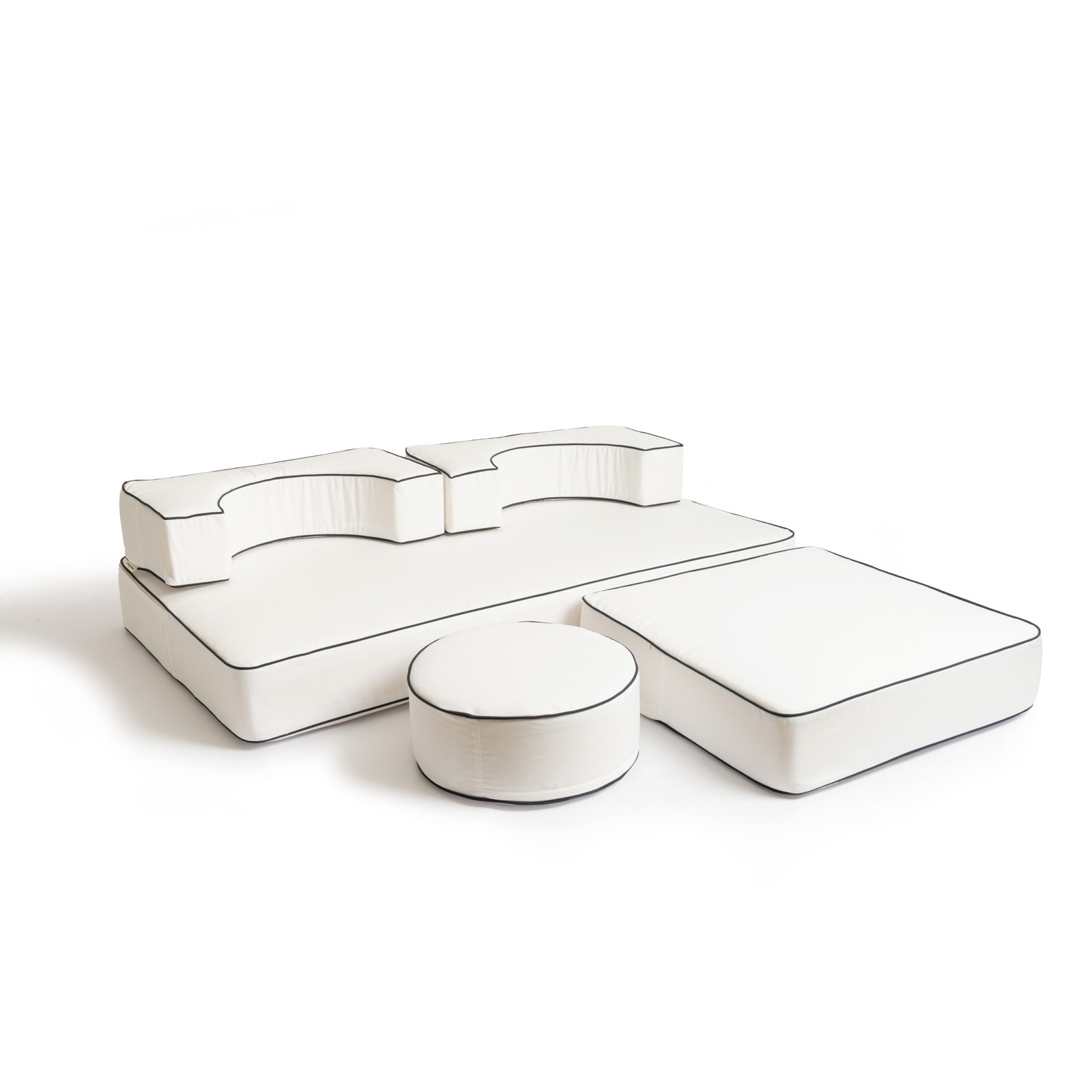Delvina Modular Pillow Stack, White