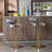 Bar Stools,with Chrome Footrest and Base Swivel Height Adjustable-1402367554