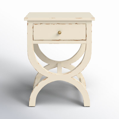 Floris Solid Wood End Table with Storage