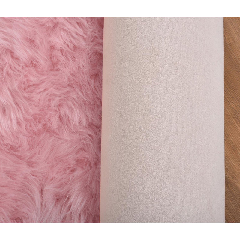 Divion Faux Sheepskin Indoor Rug, Round 6'