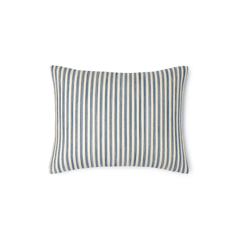 Outdoor Living Throw Pillow, Blue, Rectangle 14"H x 20"W, Polyester