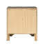 Table de chevet 3 chambres à coucher - aspect rustique moderne, H 26,5 po x l 17,5 po en bois d'hévéa, intérieur doublé de feutre avec 3 tiroirs