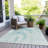 Machine Washable Indoor/Outdoor Xhevrie Teal Rug-1847926829