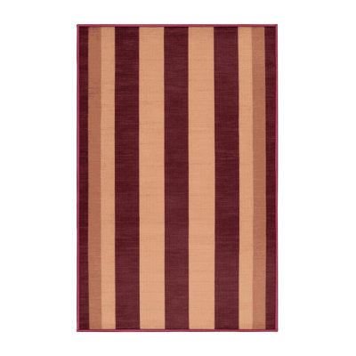 Machine Washable Checkered Red Area Rug