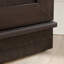 Armoire de rangement de coin contemporaine brune avec 5 tablettes